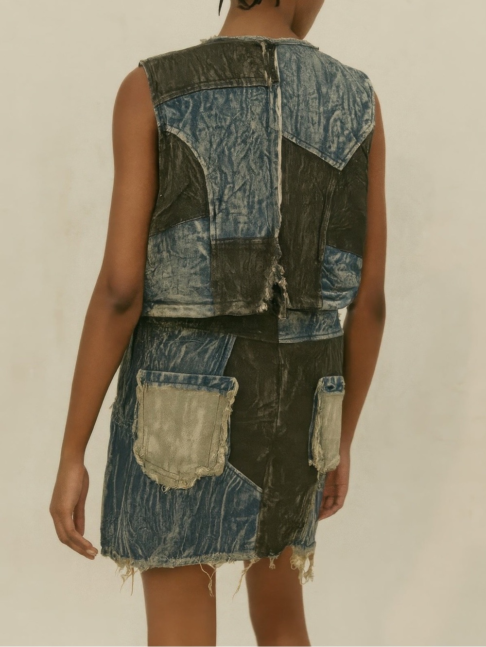 Multi Denim Two Piece Set - Picture 2 of 2